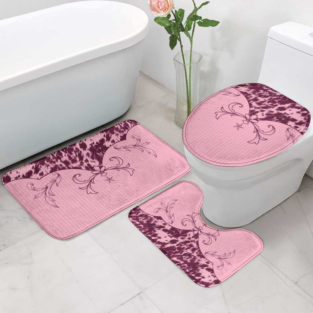 Cowboys Wild West Bathroom Set Pink Cow Prints - Wonder Print Shop