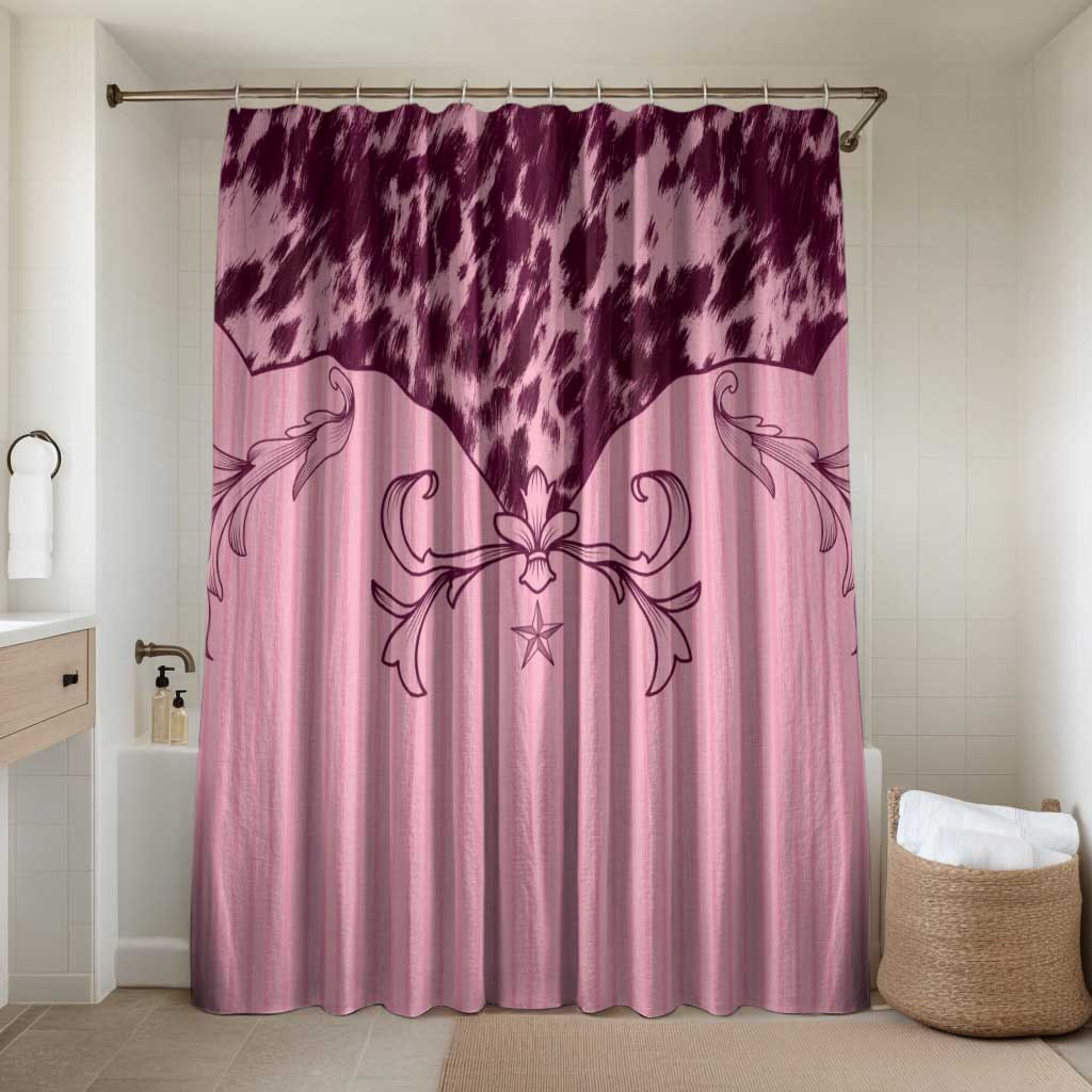 Cowboys Wild West Bathroom Set Pink Cow Prints - Wonder Print Shop