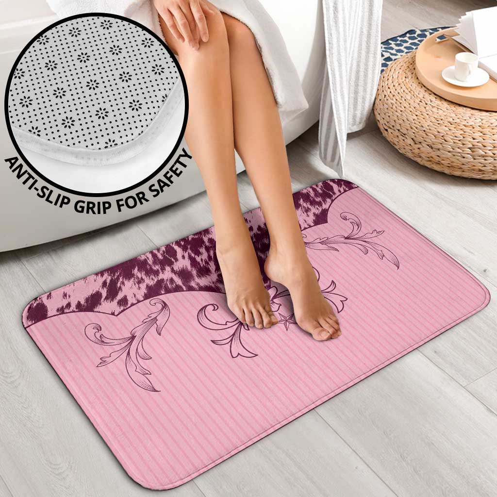 Cowboys Wild West Bathroom Set Pink Cow Prints - Wonder Print Shop