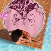 Cowboys Wild West Beach Blanket Pink Cow Prints - Wonder Print Shop