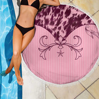 Cowboys Wild West Beach Blanket Pink Cow Prints - Wonder Print Shop