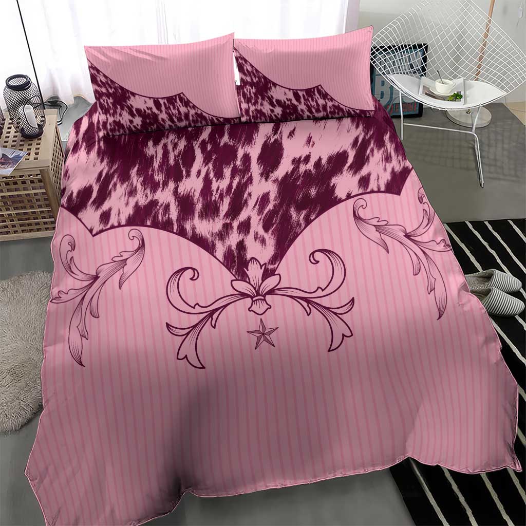 Cowboys Wild West Bedding Set Pink Cow Prints - Wonder Print Shop