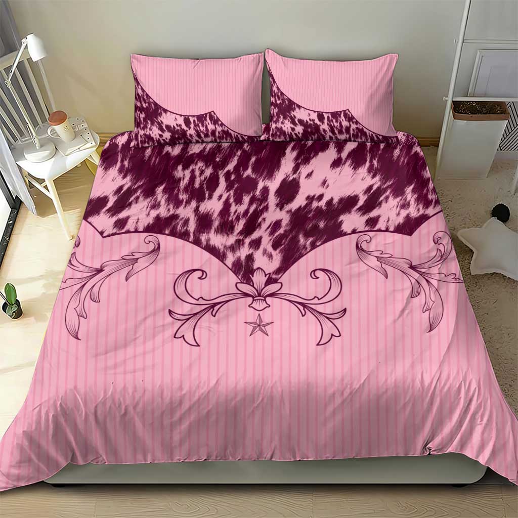 Cowboys Wild West Bedding Set Pink Cow Prints - Wonder Print Shop