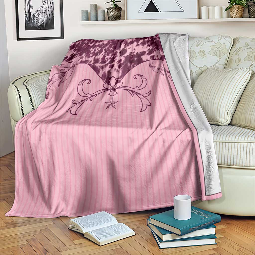 Cowboys Wild West Blanket Pink Cow Prints - Wonder Print Shop