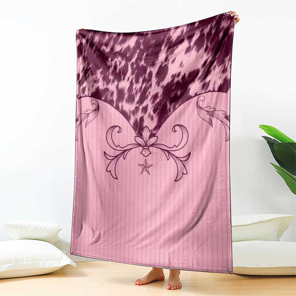 Cowboys Wild West Blanket Pink Cow Prints - Wonder Print Shop