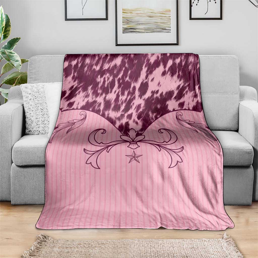 Cowboys Wild West Blanket Pink Cow Prints - Wonder Print Shop