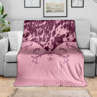 Cowboys Wild West Blanket Pink Cow Prints - Wonder Print Shop