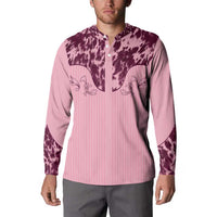 Cowboys Wild West Button Sweatshirt Pink Cow Prints - Wonder Print Shop