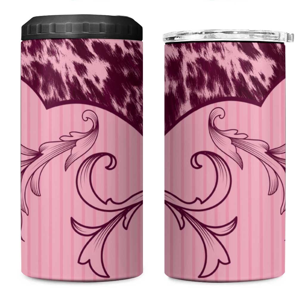 Cowboys Wild West 4 in 1 Can Cooler Tumbler Pink Cow Prints - Wonder Print Shop