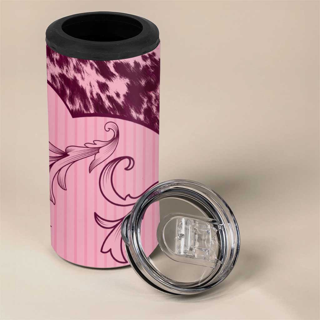 Cowboys Wild West 4 in 1 Can Cooler Tumbler Pink Cow Prints - Wonder Print Shop