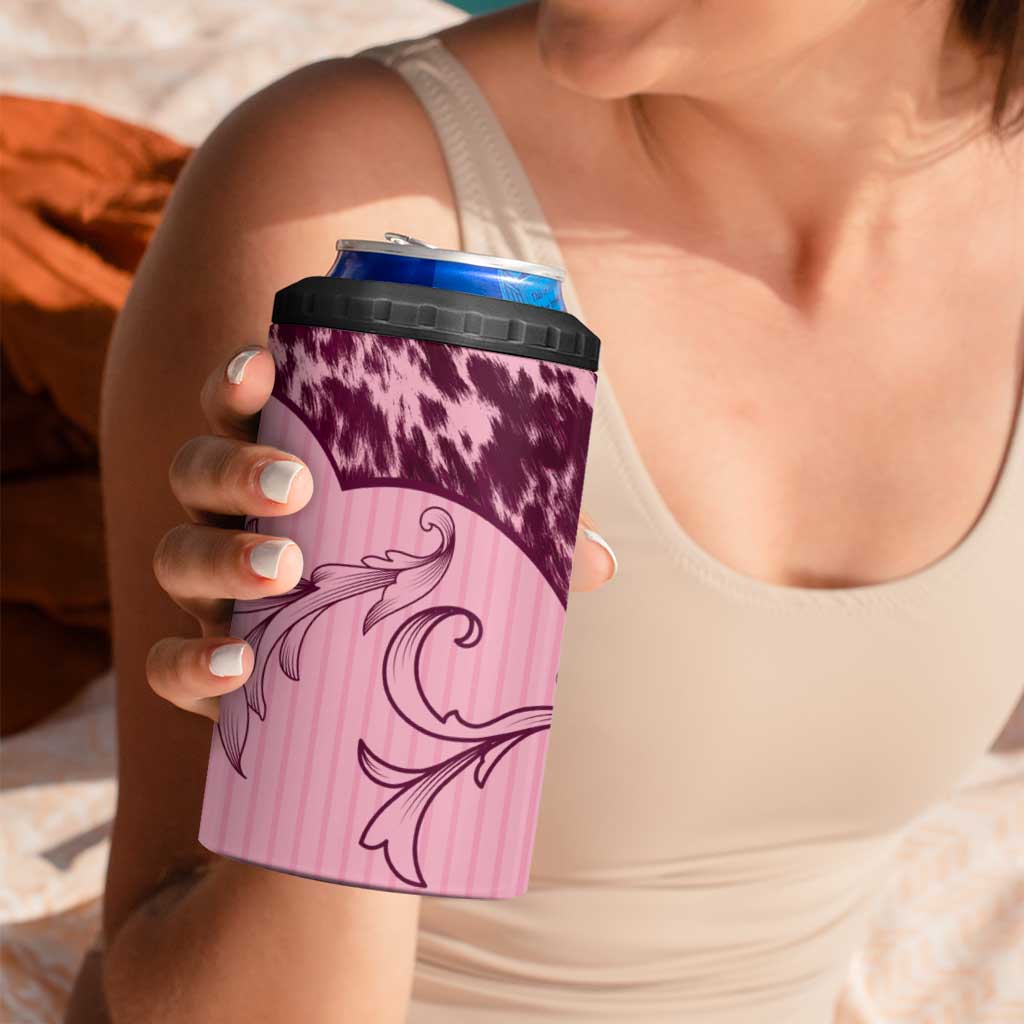 Cowboys Wild West 4 in 1 Can Cooler Tumbler Pink Cow Prints - Wonder Print Shop