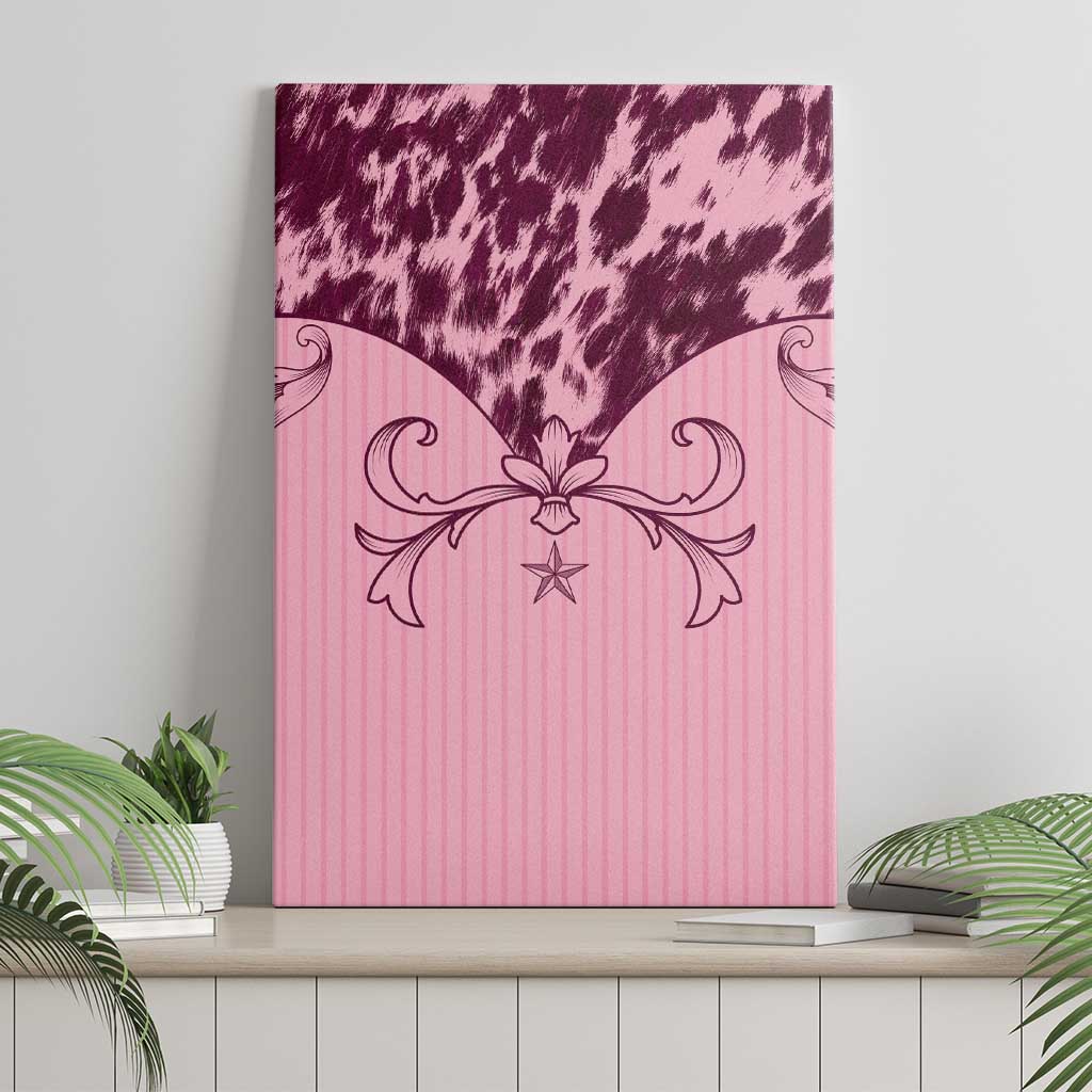 Cowboys Wild West Canvas Wall Art Pink Cow Prints - Wonder Print Shop
