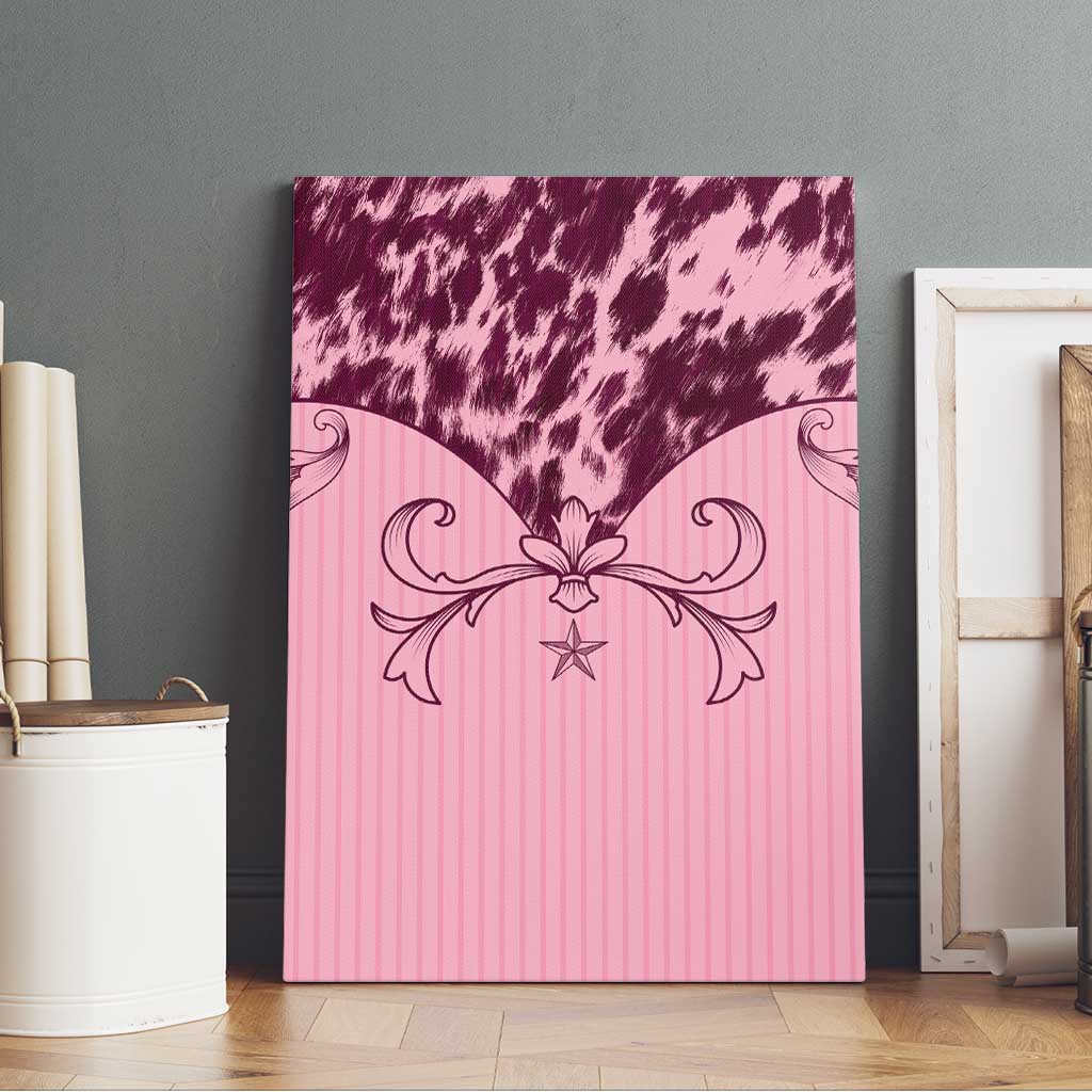 Cowboys Wild West Canvas Wall Art Pink Cow Prints - Wonder Print Shop