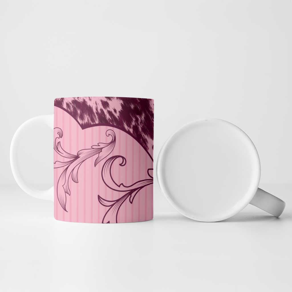 Cowboys Wild West Ceramic Mug Pink Cow Prints - Wonder Print Shop