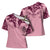 Cowboys Wild West Cross Shoulder Shirt Pink Cow Prints - Wonder Print Shop