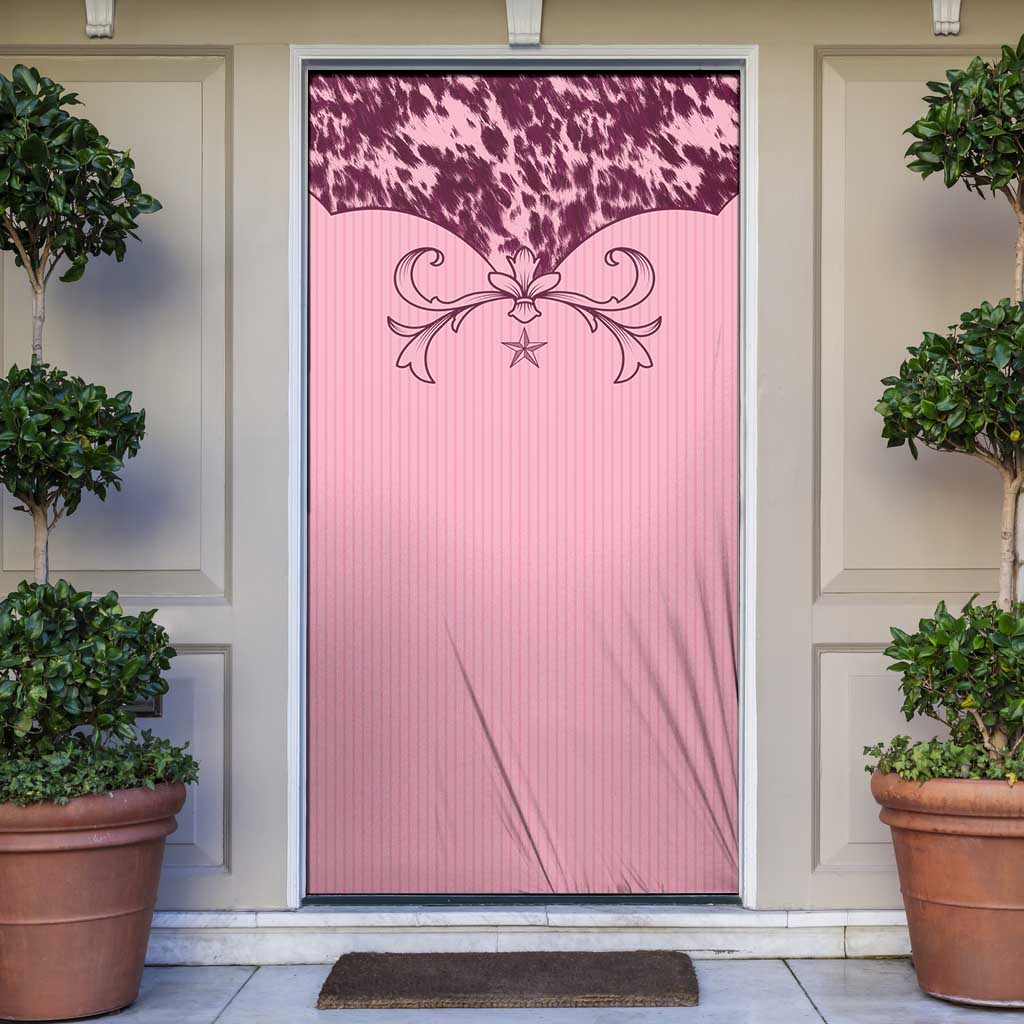 Cowboys Wild West Door Cover Pink Cow Prints - Wonder Print Shop