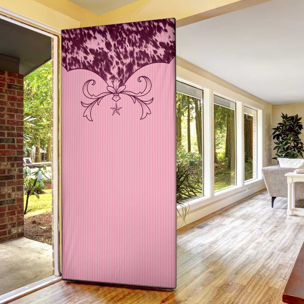 Cowboys Wild West Door Cover Pink Cow Prints - Wonder Print Shop