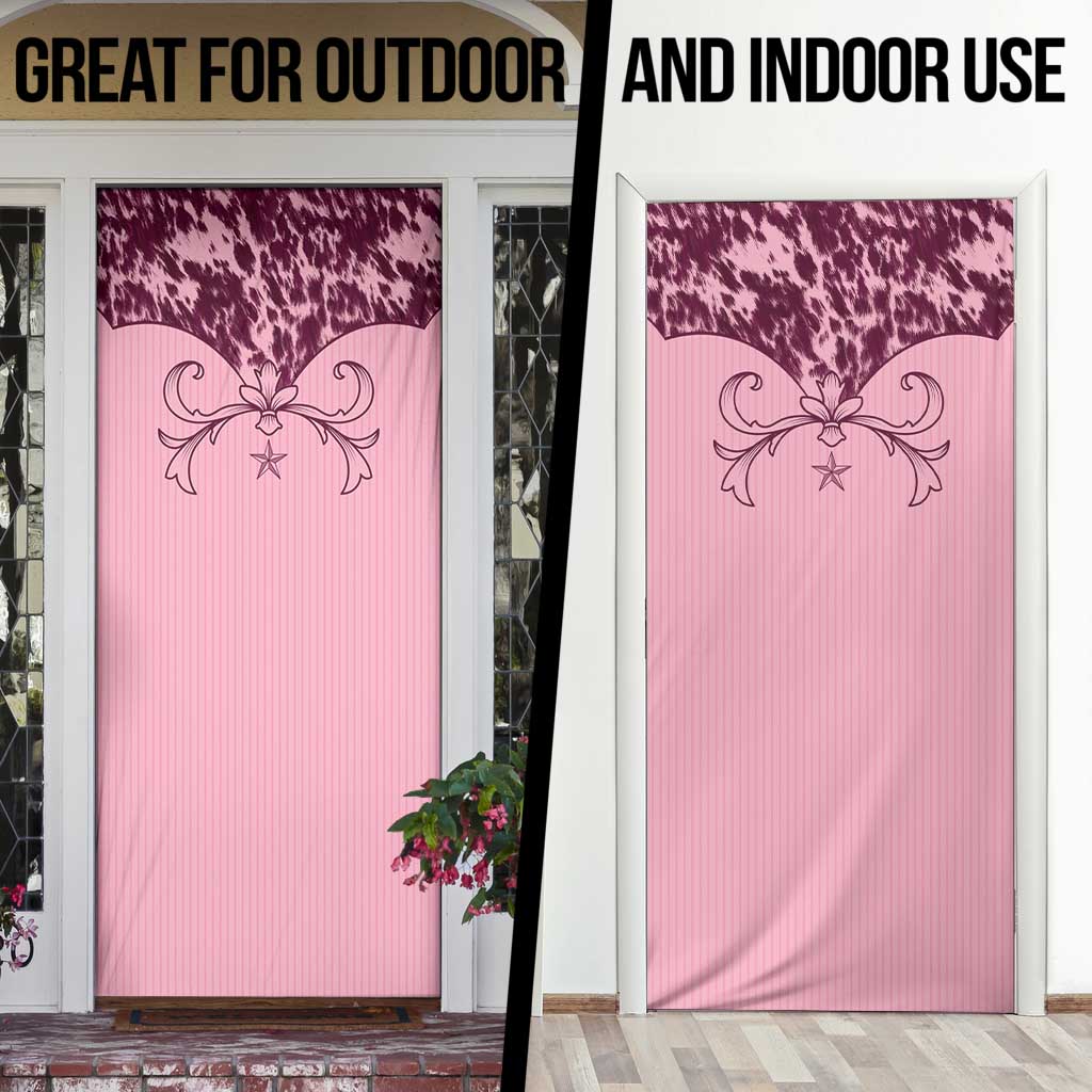 Cowboys Wild West Door Cover Pink Cow Prints - Wonder Print Shop