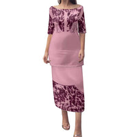 Cowboys Wild West Family Matching Puletasi and Hawaiian Shirt Pink Cow Prints - Wonder Print Shop