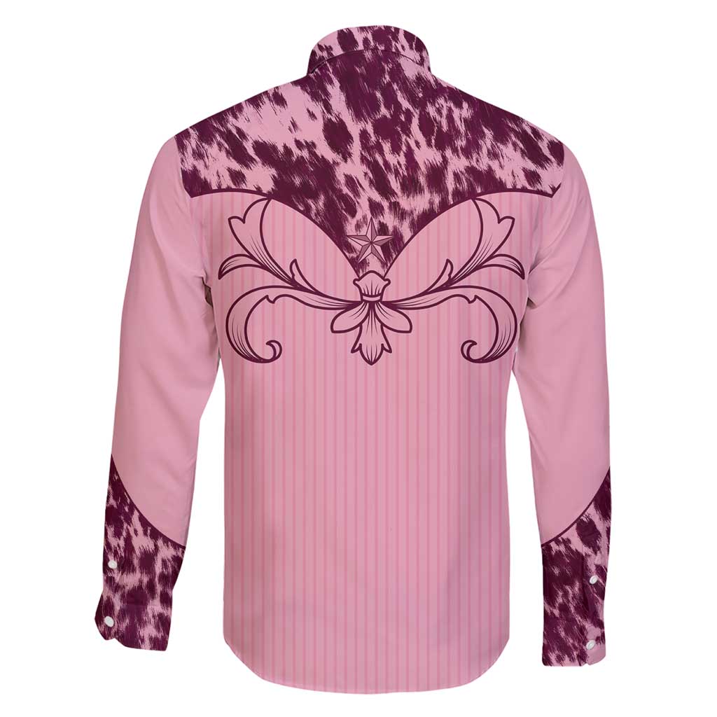 Cowboys Wild West Family Matching Short Sleeve Bodycon Dress and Hawaiian Shirt Pink Cow Prints - Wonder Print Shop