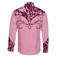 Cowboys Wild West Family Matching Short Sleeve Bodycon Dress and Hawaiian Shirt Pink Cow Prints - Wonder Print Shop