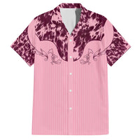 Cowboys Wild West Family Matching Summer Maxi Dress and Hawaiian Shirt Pink Cow Prints - Wonder Print Shop
