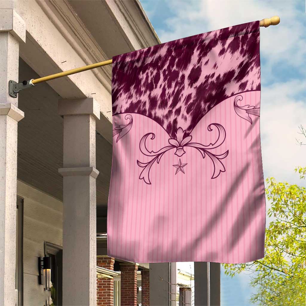 Cowboys Wild West Garden Flag Pink Cow Prints - Wonder Print Shop