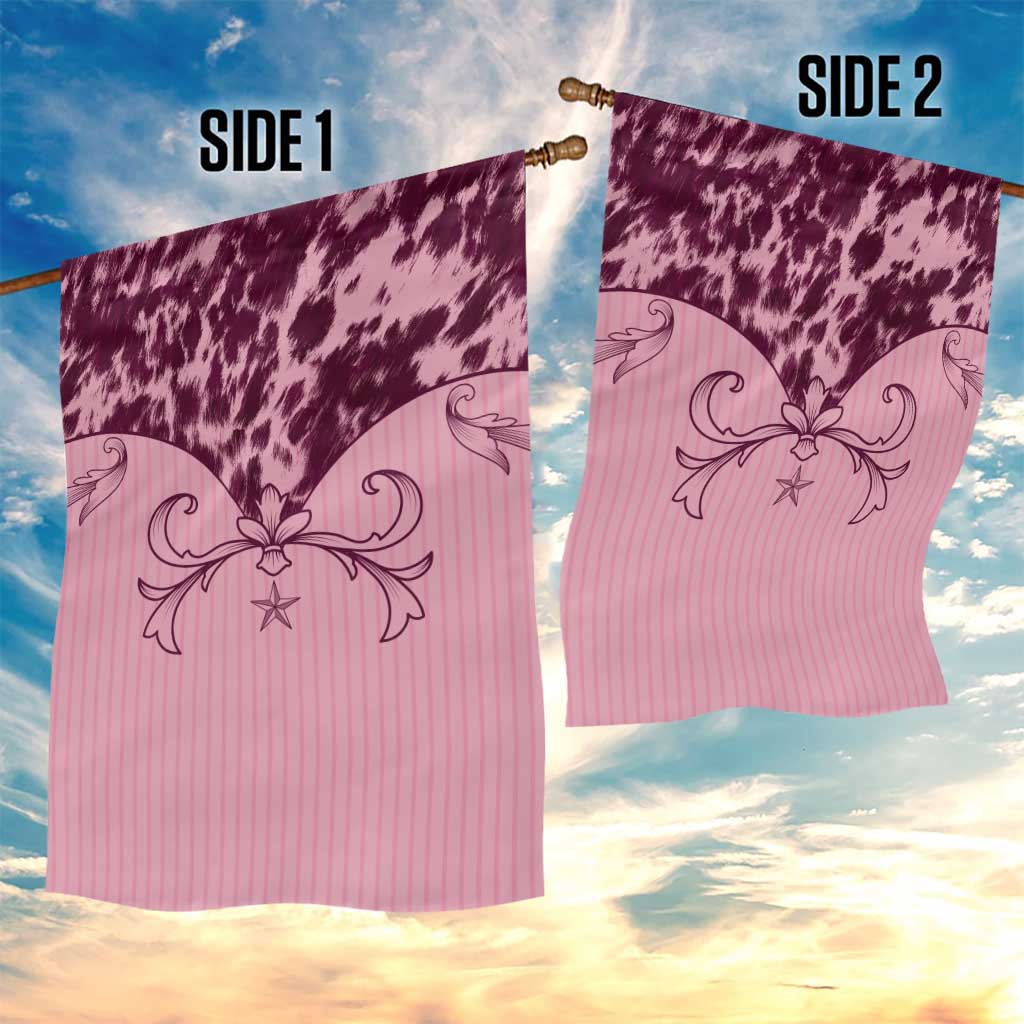 Cowboys Wild West Garden Flag Pink Cow Prints - Wonder Print Shop