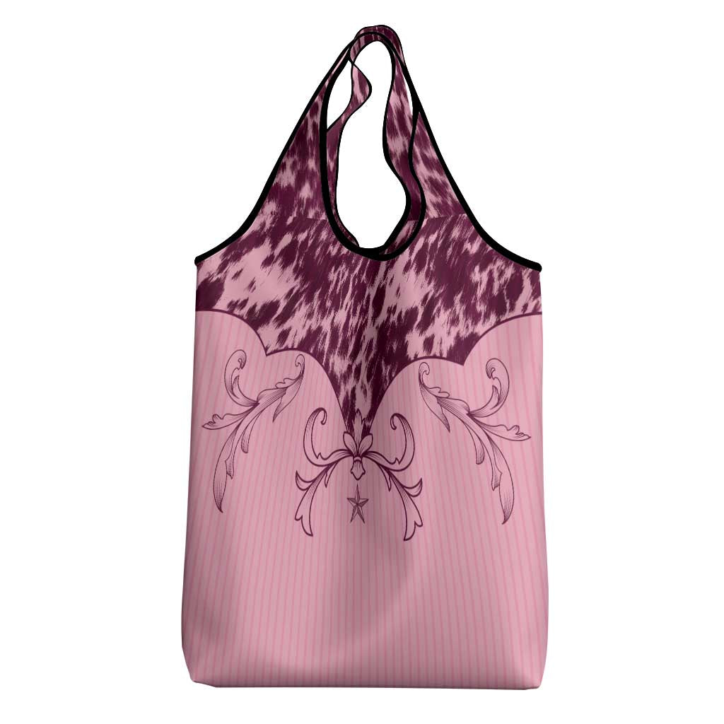 Cowboys Wild West Grocery Bag Pink Cow Prints - Wonder Print Shop