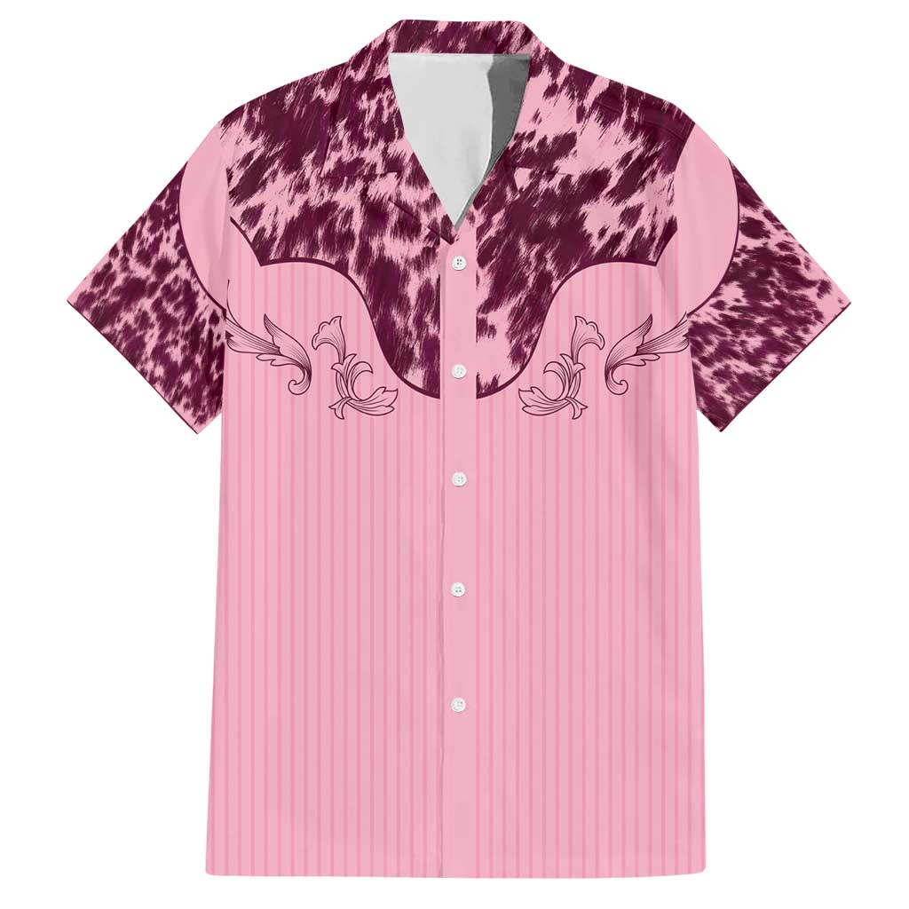 Cowboys Wild West Hawaiian Shirt Pink Cow Prints - Wonder Print Shop