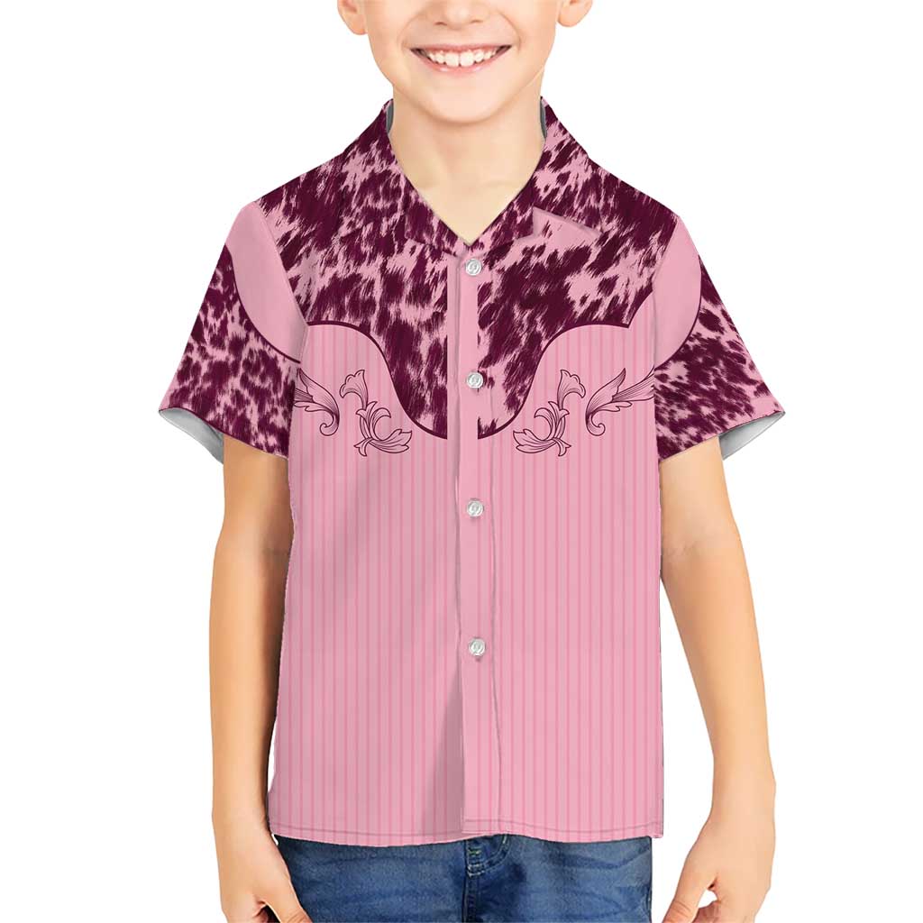 Cowboys Wild West Hawaiian Shirt Pink Cow Prints - Wonder Print Shop