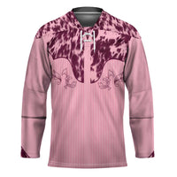 Cowboys Wild West Hockey Jersey Pink Cow Prints - Wonder Print Shop