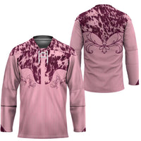 Cowboys Wild West Hockey Jersey Pink Cow Prints - Wonder Print Shop