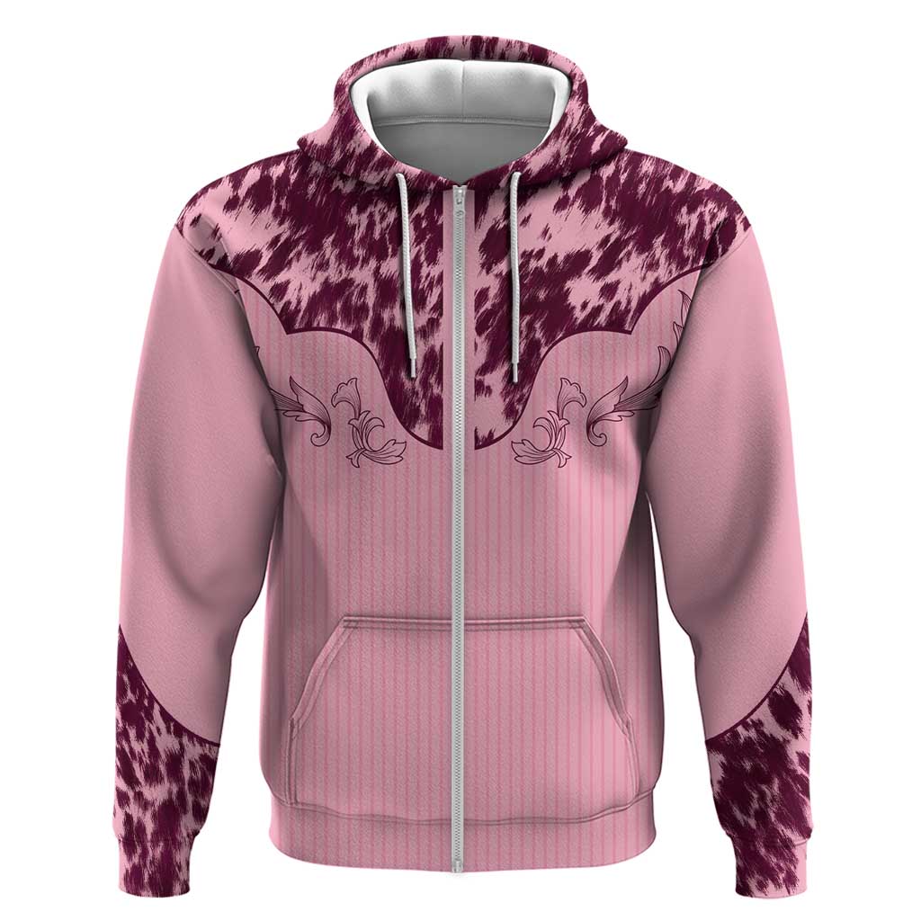 Cowboys Wild West Hoodie Pink Cow Prints - Wonder Print Shop