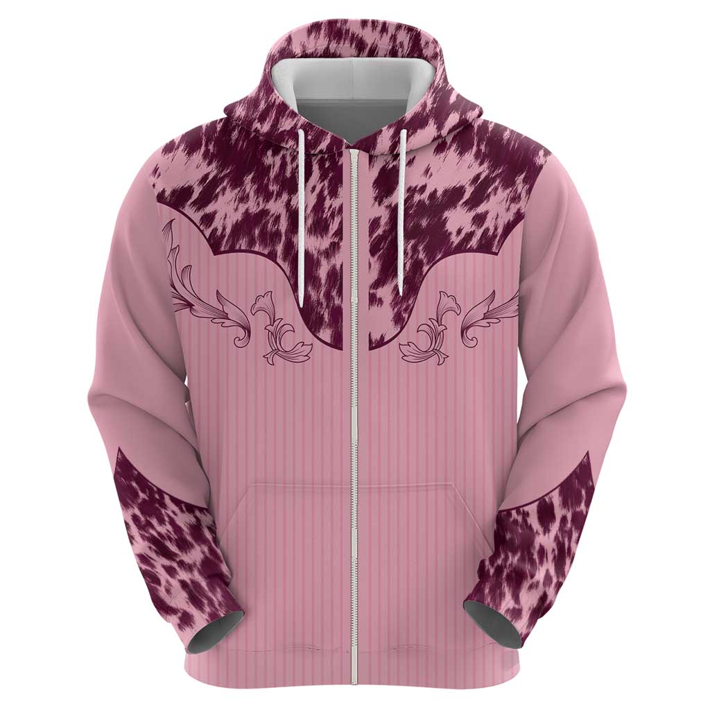 Cowboys Wild West Hoodie Pink Cow Prints - Wonder Print Shop