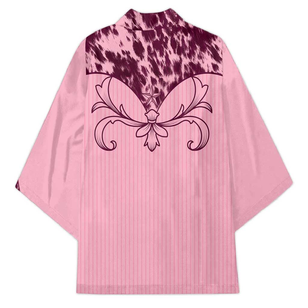 Cowboys Wild West Kimono Pink Cow Prints - Wonder Print Shop