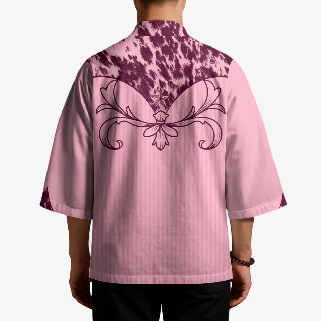 Cowboys Wild West Kimono Pink Cow Prints - Wonder Print Shop