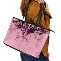 Cowboys Wild West Leather Tote Bag Pink Cow Prints - Wonder Print Shop