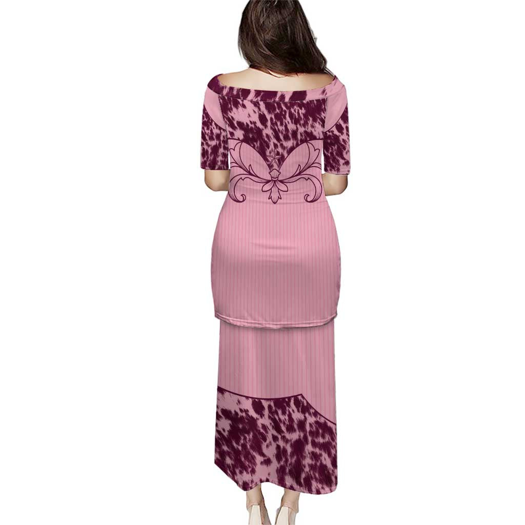 Cowboys Wild West Puletasi Pink Cow Prints - Wonder Print Shop