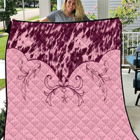 Cowboys Wild West Quilt Pink Cow Prints - Wonder Print Shop