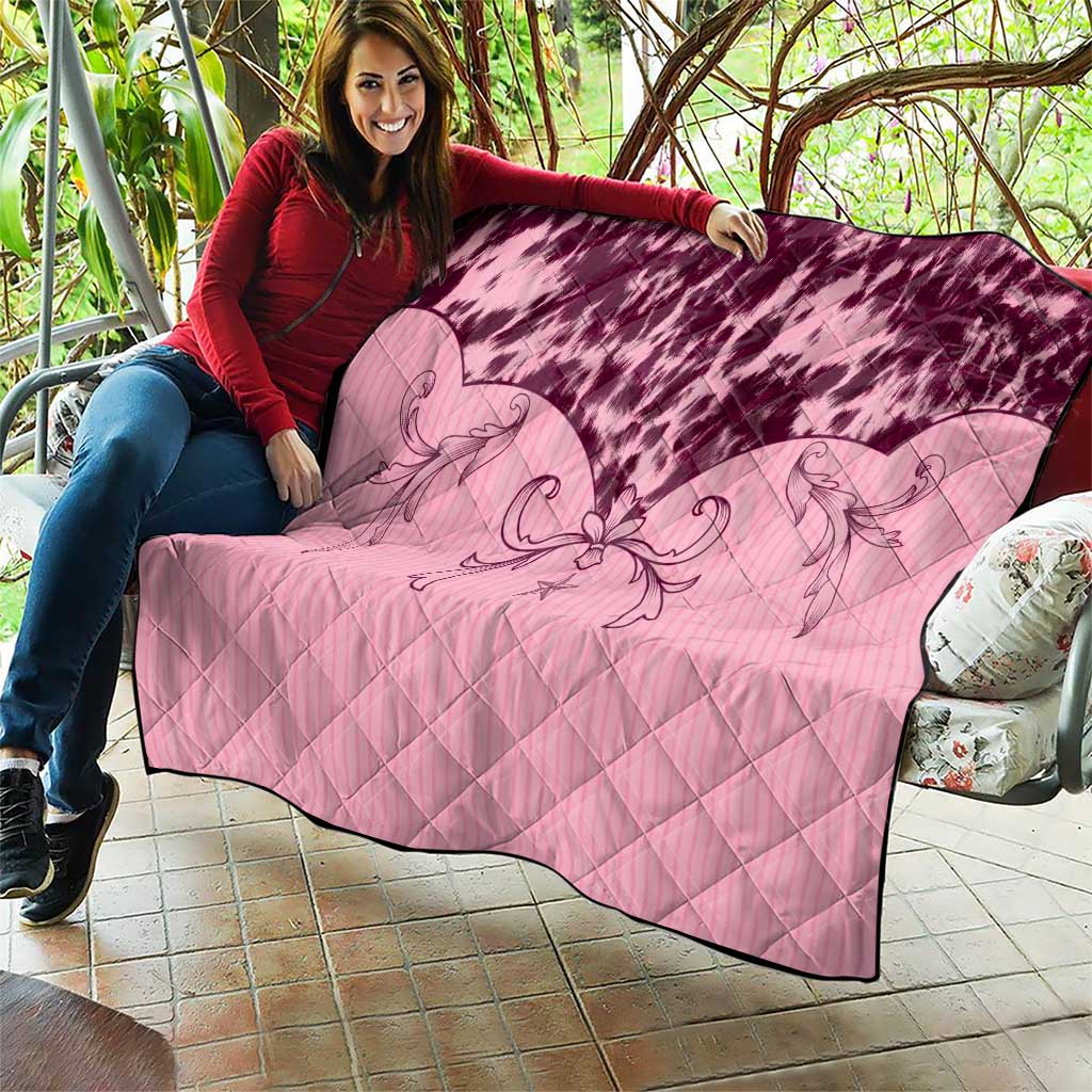 Cowboys Wild West Quilt Pink Cow Prints - Wonder Print Shop