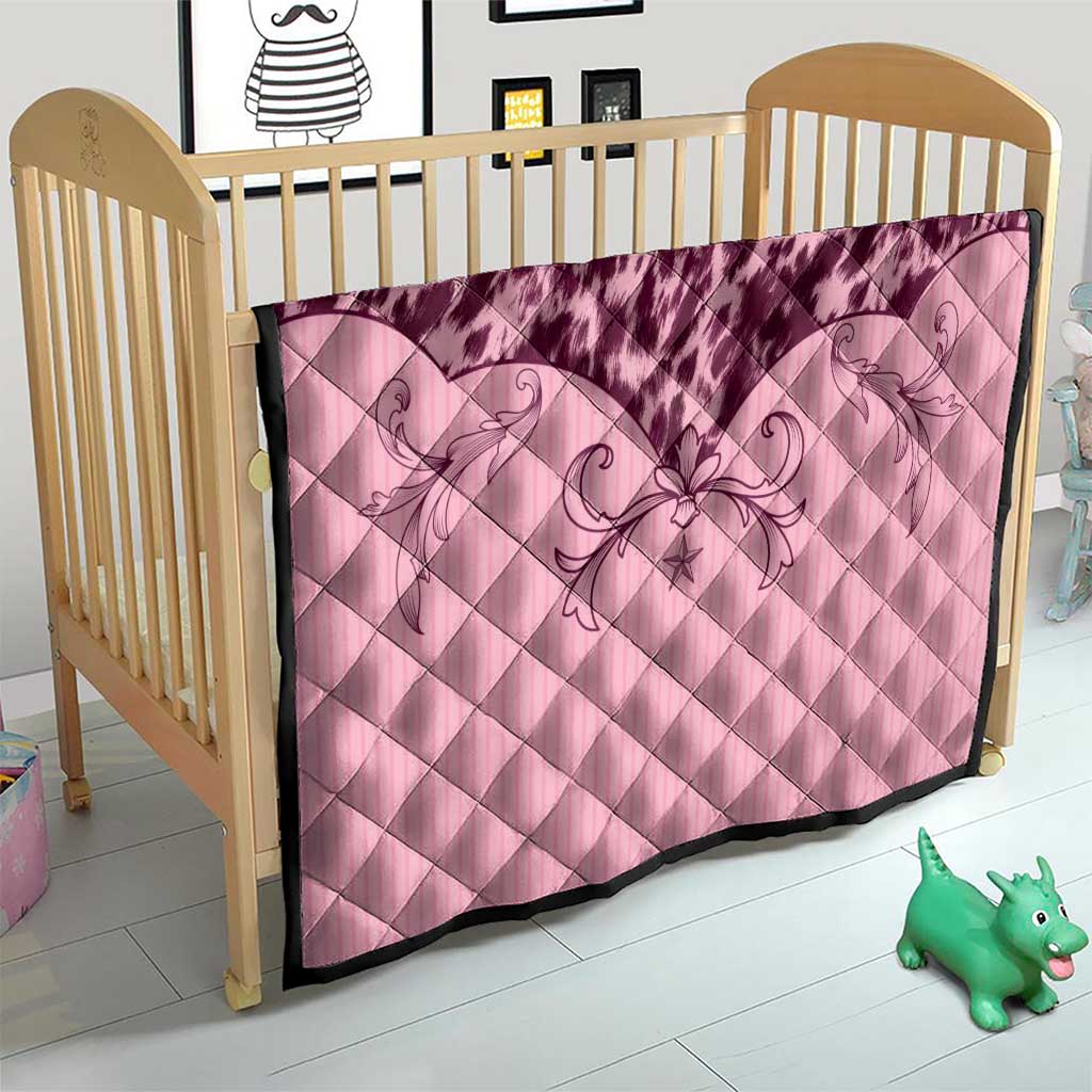Cowboys Wild West Quilt Pink Cow Prints - Wonder Print Shop
