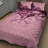 Cowboys Wild West Quilt Bed Set Pink Cow Prints - Wonder Print Shop