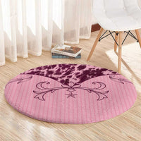 Cowboys Wild West Round Carpet Pink Cow Prints - Wonder Print Shop