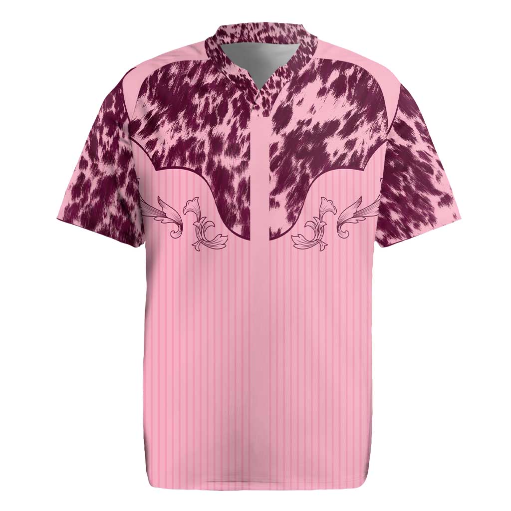 Cowboys Wild West Rugby Jersey Pink Cow Prints - Wonder Print Shop