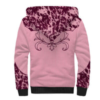 Cowboys Wild West Sherpa Hoodie Pink Cow Prints - Wonder Print Shop