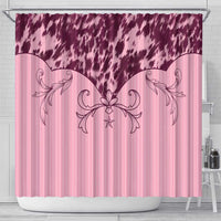 Cowboys Wild West Shower Curtain Pink Cow Prints - Wonder Print Shop