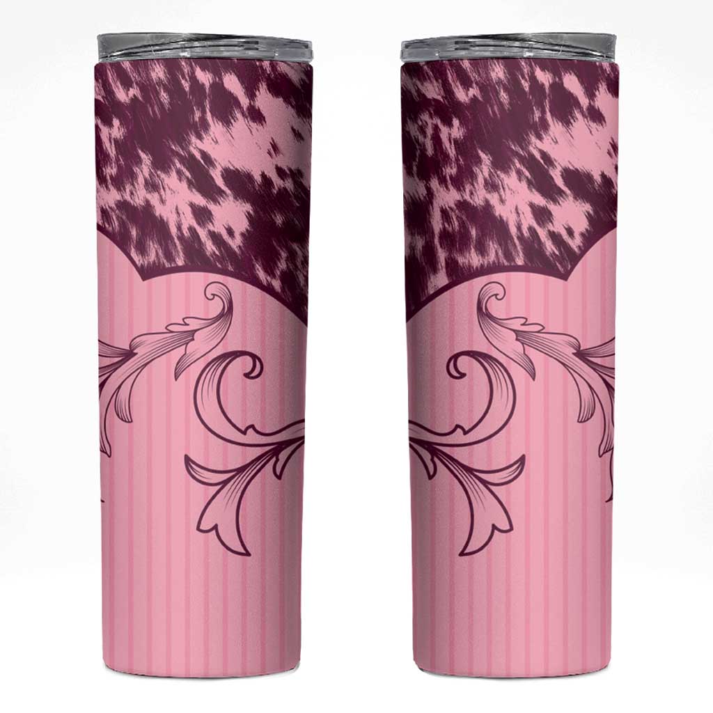 Cowboys Wild West Skinny Tumbler Pink Cow Prints - Wonder Print Shop