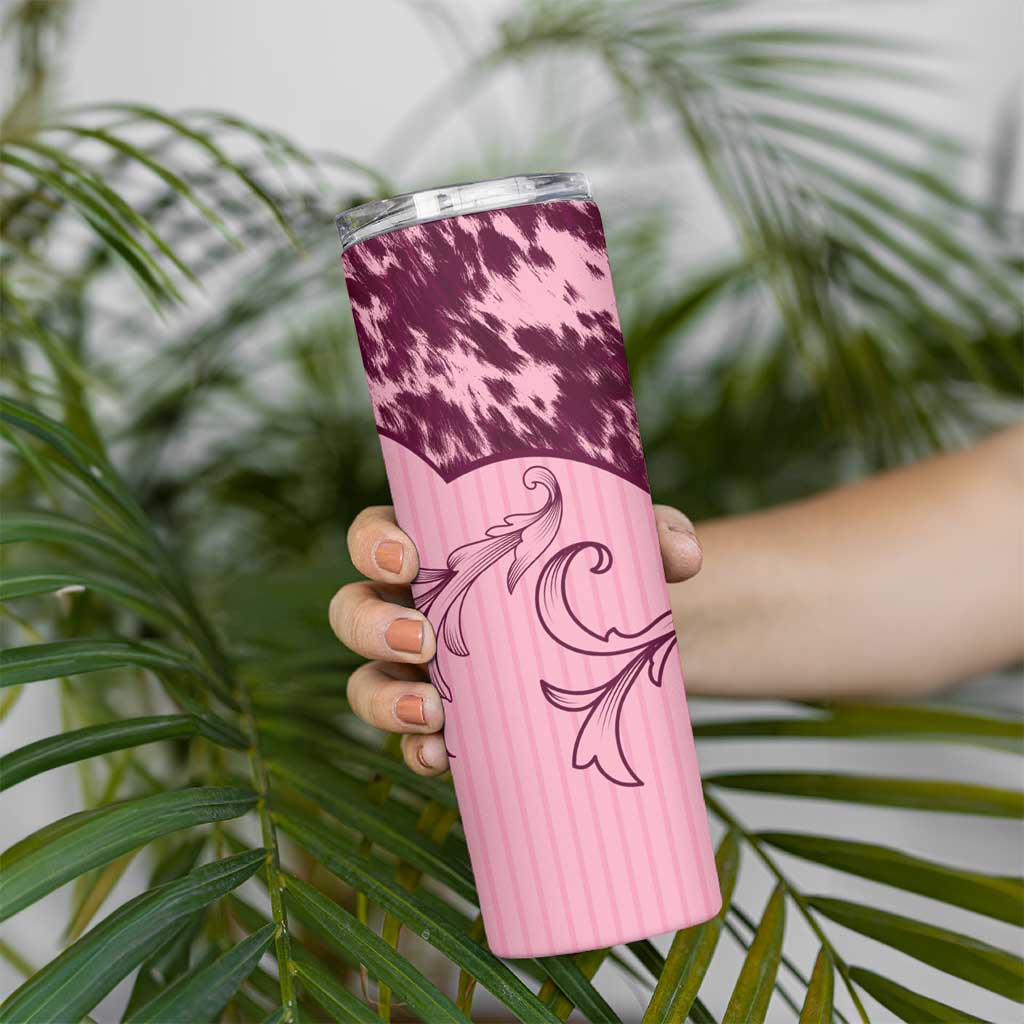 Cowboys Wild West Skinny Tumbler Pink Cow Prints - Wonder Print Shop
