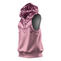 Cowboys Wild West Sleeveless Hoodie Pink Cow Prints - Wonder Print Shop